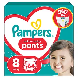 Підгузки Pampers Active Baby Pants Розмір 8 (17+ кг) 64 шт (8006530304627)