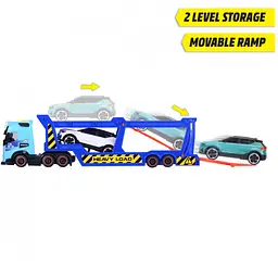 Автотранспортер Dickie Toys з 3 машинками зі світловим та звуковим ефектом 40 см (3747017) - мініатюра 3