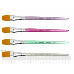 Пензель синтетика плоска для декору HOBBY & CRAFT 22 коротка ручка Rosa TALENT