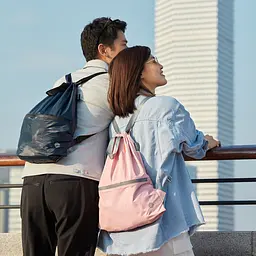 Рюкзак RunMi 90 Ninetygo Lightweight Urban Drawstring Backpack Blue - мініатюра 5