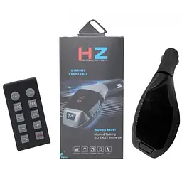 Автомобільний FM трансмітер модулятор чорний H20 Bluetooth MP3 - мініатюра 3