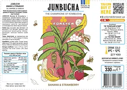 Напій безалкогольний слабогазований Forever Janbucha Banana & Strawberry 0.33 ж/б - мініатюра 6