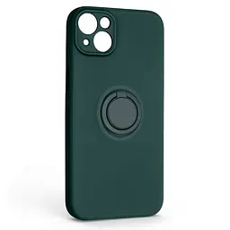 Силиконовый чехол для Apple iPhone 14 Plus, Icon Ring, зеленый, панель-накладка, с кольцом-подставкой на 360°, противоударный, возможность использования магнитных держателей, ArmorStandart (ARM68702)