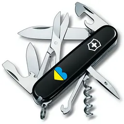 Ніж Victorinox Climber Ukraine 91мм 14функ чорн/Серце синьо-жовте - мініатюра 4
