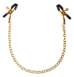 Затискачі для сосків - FFS Gold Chain Nipple Clamps - мініатюра 2