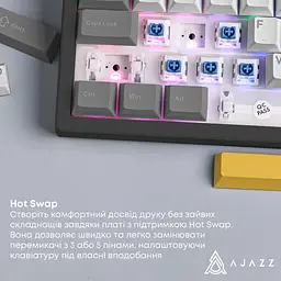 Клавіатура Ajazz AK980 V2 Gift Switch V2 Black/Grey/Yellow (AK980-V2-G-BGY) [156884] - мініатюра 14