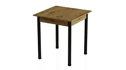Стіл кухонний Ferrum-decor Агата 75x90x90 Чорний ДСП Дуб Артізан 16мм (FRD-105685)