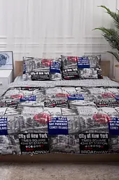 Комплект постільної білизни Moon&Star King Size 220x240 наволочки 4х50х70 New York Бязь Gold Люкс - мініатюра 2