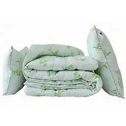 Ковдра Tag Tekstil лебедячий пух Bamboo white євро + 2 подушки 70x70