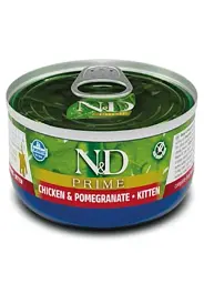 Вологий корм без кормів Farmina N&D Grain Free Prime Chicken Kitten з куркою та гранатом для котят, 70 г