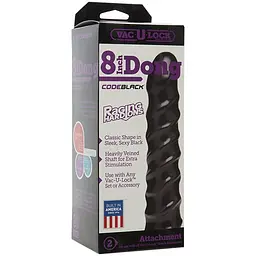 Дилдо Doc Johnson CodeBlack - 8 Inch Raging Vac-U-Lock - мініатюра 2