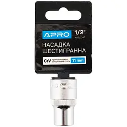 Головка торцева шестигранна APRO 11 мм x 1/2"