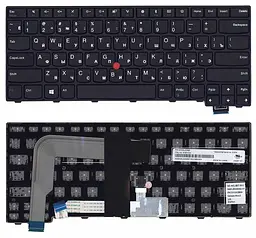 Клавіатура для ноутбука Lenovo Thinkpad (T460S, T470S) Чорна, (Чорна рамка)