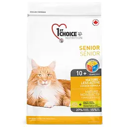 Сухий суперпреміум корм 1st Choice Senior Mature Less Aktiv Фест Чойс Сеньйор для літніх котів, Курка 5.44 кг (ФЧКСН5,44)