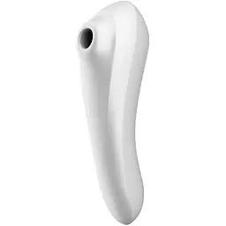 Смарт-вібратор та вакуумний стимулятор 2в1 Satisfyer Dual Pleasure White - мініатюра 4