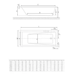Ванна акрилова Radaway Mirella 140x70 з ніжками та сифоном, біла (WA1-48-140x070) - мініатюра 4