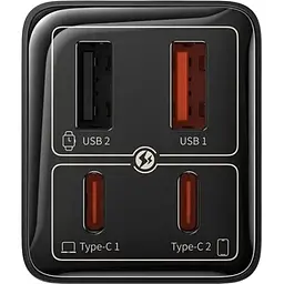 Мережевий зарядний пристрій Baseus GaN6 Pro Black [P10162701113-00] [127638] - мініатюра 2
