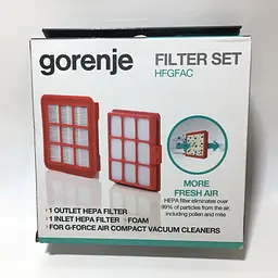Комплект Hepa фільтрів для пилососу Gorenje VCEA01GACWCY, VC1901GACRCY, VC1701GACWCY, 732742 (HFGFAG) - мініатюра 5