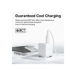 Зарядний пристрій Baseus Palm швидке заряджання USB-C + USB-A 20 Вт білий (P10111608213-00) - мініатюра 7