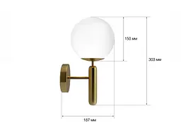 Настінний світильник MJ-Light FARO WALL 150 GD 16024 - мініатюра 8