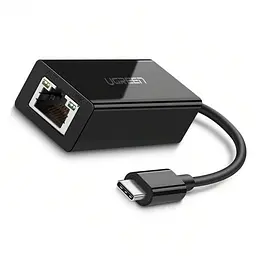 Мережна карта UGREEN 30287 USB 2.0 Type C 10/100Mbps Ethernet Adapter 110mm (чорний) (30287)