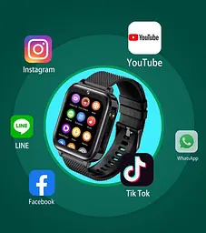 Дитячий смарт годинник Lemfo T-26 Max з сім картою, GPS трекером, прослуховуванням, 16 ГБ памʼяті та TikTok, YouTube, WhatsApp, Instagram Фіолетовий - мініатюра 7