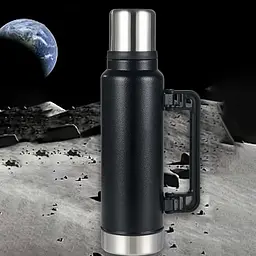 Кружка-термос Vacuum flask 970, 1400 мл · Термос туристичний з чашкою з нержавіючої сталі - мініатюра 2