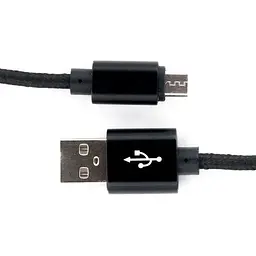 Кабель Dengos NTK-M-MT Round Micro USB cable 1m Black - мініатюра 2