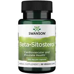 Бета-ситостерол Swanson Beta-Sitosterol 320 мг 30 веганських капсул