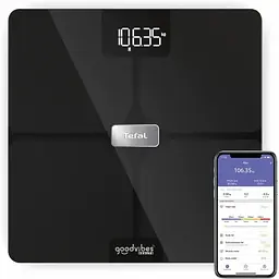 Ваги Tefal підлогові Body Fat Goodvibes Health 180 кг 1х Li-ion скло чорні (BM9670S1) - мініатюра 2