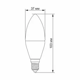 Лампочка Videx LED C37e 7W E14 3000K 220V (VL-C37e-07143) - мініатюра 3