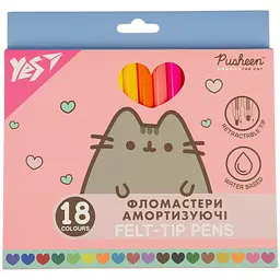 Набір фломастерів Yes Pusheen амортизуючих 18 шт. (650584)