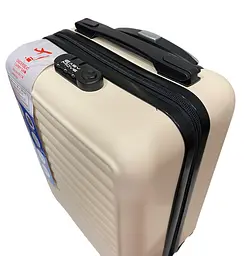 Валіза Easy Move 002 міні XS 40x30x20 см, ABS, 4 колеса, кодовий замок, 20 л, Кремовий - мініатюра 3