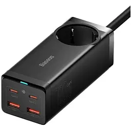 Зарядний пристрій Baseus AC + 2xUSB-C 100W + 2xUSB + cable USB-C to USB-C 100W 1.0m black (PSZM000401)