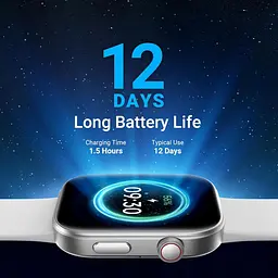 Розумний годинник Fitpolo для жінок і чоловіків, 1,99-дюймовий великий AMOLED-дисплей Фітнес-трекер з голосом AI, Bluetooth - мініатюра 2