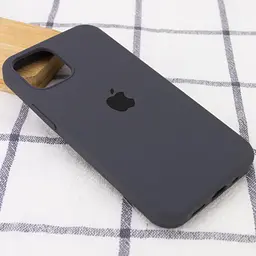 Чохол Silicone Case Full Protective (AA) для Apple iPhone 13 mini (5.4) Сірий / Dark Gray - мініатюра 2
