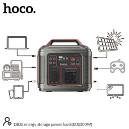 Портативна зарядна станція Hoco DB28 80000mAh (300W) Серо-червона - мініатюра 9