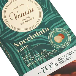 Шоколад молочний Venchi з фундуком 100 г (877278) - мініатюра 3