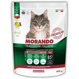 Сухий корм для котів Morando Tradizioni з яловичиною та свининою 400 г
