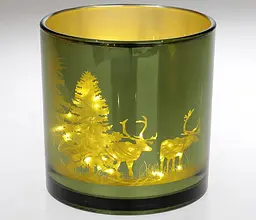Свічник скляний "Таємничий Ліс" Bona 15х15 см dec0008363 - мініатюра 2