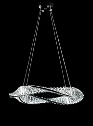 Велика хромована люстра світлодіодна Splendid Ray LD8955/600/1 LED (CH), 60 см з кришталевим контуром - мініатюра 2