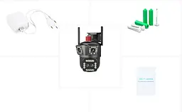 Вулична WiFi IPкамера Wondstar HW41 16Мп чорна 4 об'єктиви 12-х зум - мініатюра 3