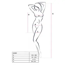 Бодистокинг Passion BS063 red, платье-сетка халтер - мініатюра 4