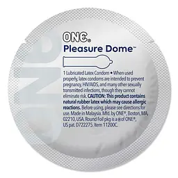 Набір презервативів ONE Pleasure Dome, 100 шт, гладенькі, з розширеною головкою, паковання-тубус - мініатюра 2