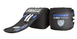 Бинти на лікоть Power System PS-3600 Elbow Wraps Blue/Black (пара) (PS-3600_Blue-Black)