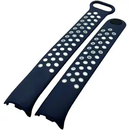 Ремінець Becover Vents Style для Xiaomi Mi Smart Band 9 Blue-White (711987) - мініатюра 3
