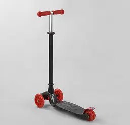 Самокат Maxi Best Scooter 59х14х27 см Чорно-червоний 000231470 - мініатюра 4