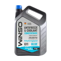 Антифриз Winso Antifreeze & Coolant Blue голубий концентрат G11, 5 кг (881030) - мініатюра 2