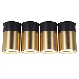 Точковий спот BP Black/White Gold на 4 лампи, PikArt арт. 25624 Золотий/чорний 2