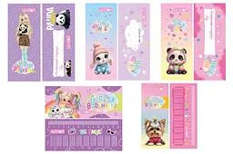 Набір закладок ламінованих для книг GIRLS BOOKMARKS канцелярські аксесуари для читання (LS-07)